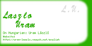 laszlo uram business card